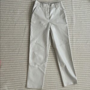 Babaton Cream Leather Trousers